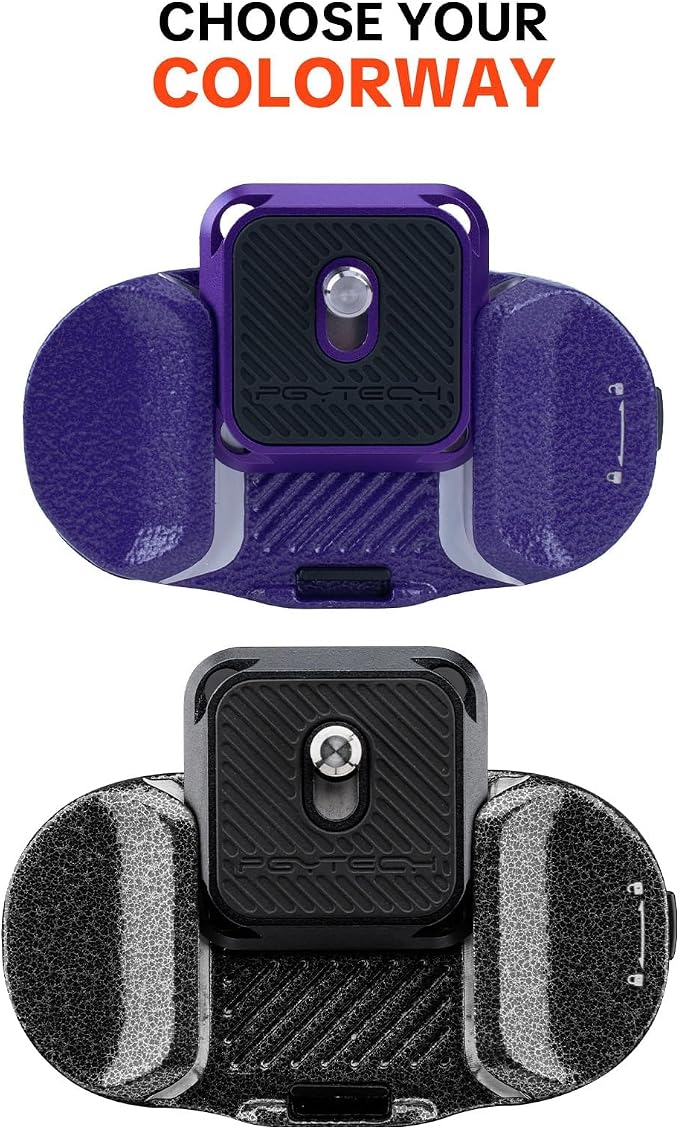 PGYTECH Beetle Camera Clip V2 with Plate Quick Release Camera Backpack Clip | Arca-Swiss Compatible, SnapLock System for Sony/Nikon/Fuji/DSLR Cameras, Instant Mounting & Hands-Free, Aurora Purple - Image 8