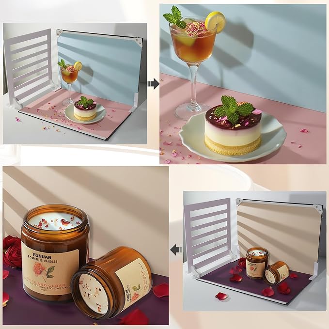 Compact Product Photography Backdrop Kit, 16.5x11.7in 22 Patterns | Matte Low-Glare Backgrounds, 2 Shadow Boards, 10s Setup and 3s Changes for Small Product Photos by Sellers and Creators - Image 5