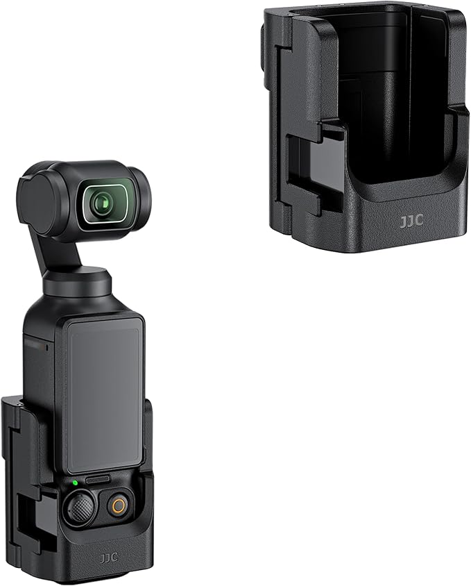 JJC Expansion Adapter Mount for DJI Osmo Pocket 4/3 and Xtra Muse | Protective Accessories Cage Bracket, with Action Camera Port & Cold Shoe Mount on Tripod Selfie Stick Shooting by JJC