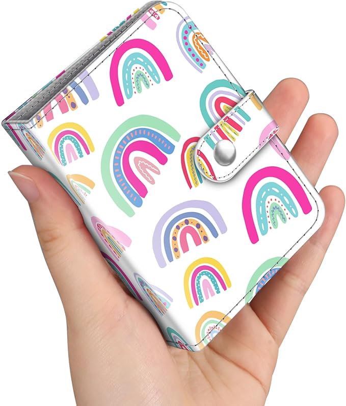 Fintie Mini Photos Album Book for 2x3 Inch Films - 52 Pockets Small Albums | For Fujifilm Instax Mini, Polaroid Hi-Print Pictures, Portable Kpop Photocard Holder, Travel Memory Book, Dreamy Rainbow by Fintie