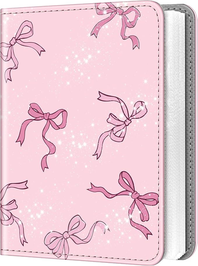 Fintie Mini Photos Album Book for 2x3 Inch Films - 104 Pockets Small Albums | For Fujifilm Instax Mini 13/12/11/99/40/Evo/Se/7+/Liplay Instant Camera, Photos Keepsakes, Kids Memory Book, Pink Bows by Fintie