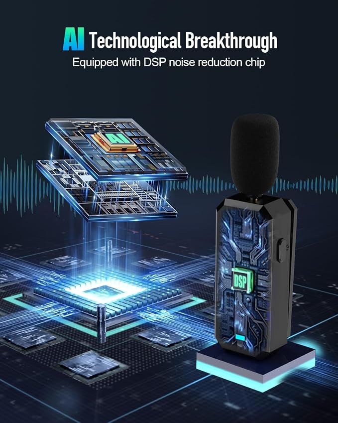 SHIDU Wireless Lavalier Microphone 2.4G with 3.5MM Plug for Voice Amplifier | UHF Mic Speaker System for Teaching, 480mAh Batteries USB-C Charging, for Speaking Tour Guides Fitness Instructor - Image 3