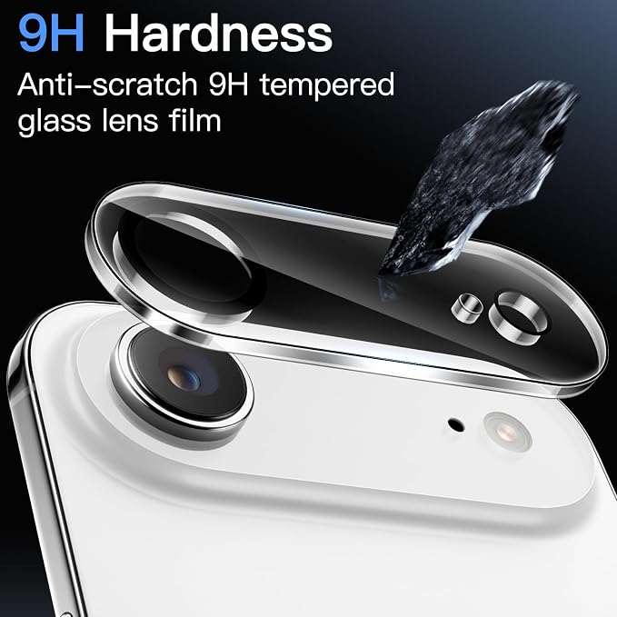 JETech Camera Lens Protector for iPhone Air, Clear, 3-Pack | 9H Tempered Glass, HD Clear, Anti-Scratch Protection, Night Shot Compatible, Case-Friendly - Image 4