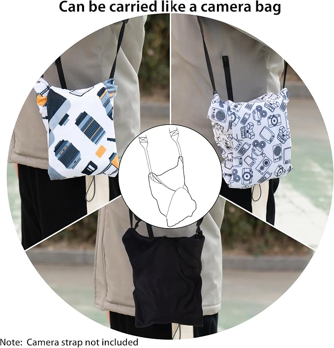 3pcs Camera wrap, Protective Wrap, Magic Self-Adhesive Cloth, Anti-scratch Lens Camera Wrap, Folding, Washable, Lens pouches, Soft cloth with a sticky for camera - Image 5