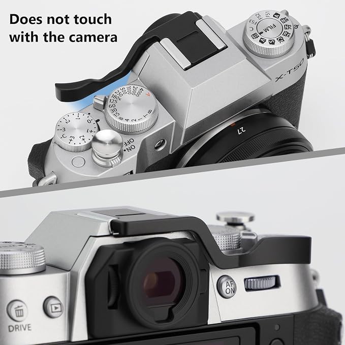 Haoge THB-XT30B Metal Hot Shoe Thumb Up Rest Hand Grip for Fujifilm XT50 XT30III Fuji X-T10 X-T20 X-T30 XT10 XT20 XT30 II III Camera Black - Image 2