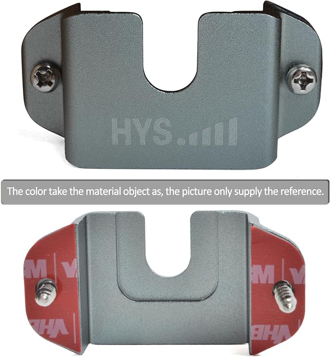 HYS Remote Speaker mic and Ham CB Radio W/Round Knob and Belt Clip Hanger | Fits both HT radios and speaker mics with round-knob or belt-clip.Screw-mount installs on dash console or any flat surface - Image 4