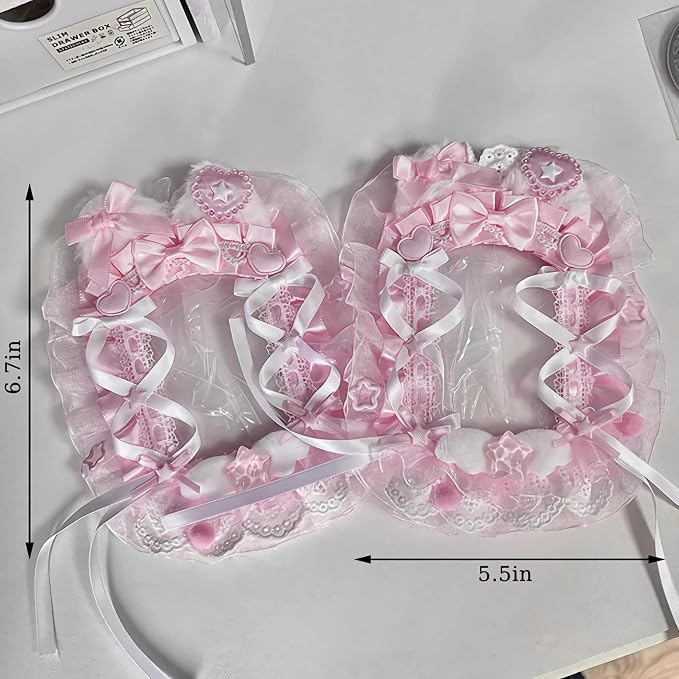 Cute Pink photocard Holder, Kpop pc Photo Card Holder Keychain, Clear id Badge Cover Cute, ita Bag Accessories Decorations - Image 2