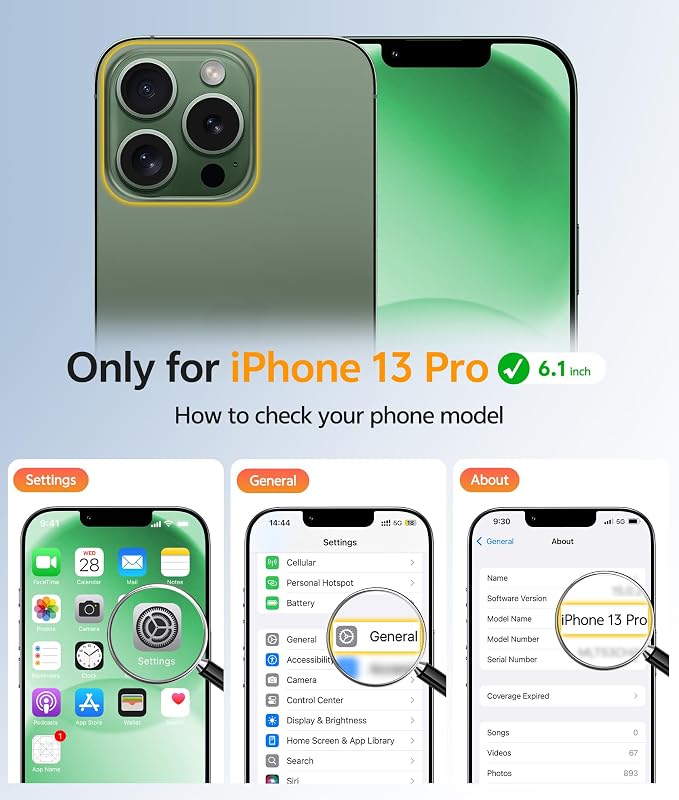 FNTCASE for iPhone 13 Pro Case, Fit for Magsafe, Screen Protector Green | Full Camera Protection, Translucent Matte, 14FT Military Grade Drop Proof, Shockproof Protective Phone Cover, Green - Image 2