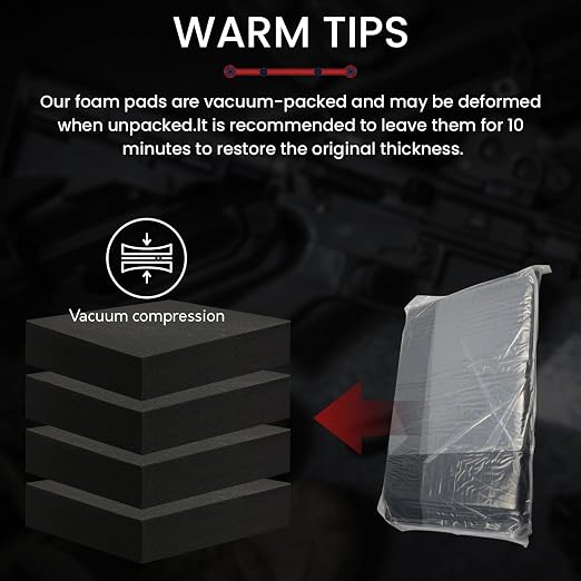4 Pack Gun Case Foam Inserts - Precut Black Foam Padding 16 x 12 x 2 Inch | High-Density Customizable Padding for Gun Parts, Toolboxes, Camera Bags & Precision Equipment Protection - Image 7