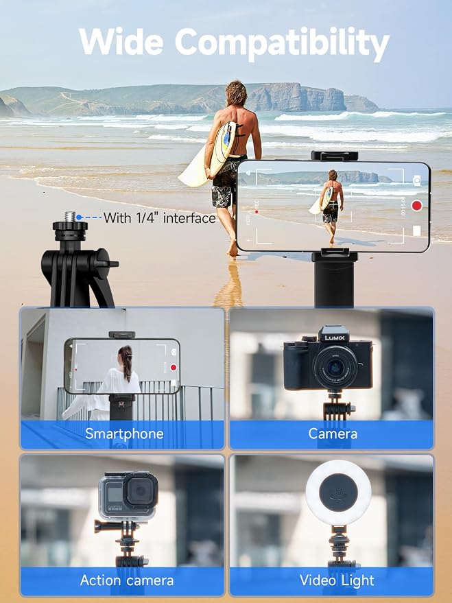 Rollei Auto Face Tracking Tripod, Smartphone Gimbal Stabilizer 64'' Selfie Stick Tripod Holder 360° Rotation for iPhone/Android Stand for Filming Streaming Tiktok Video Vlog - Image 6