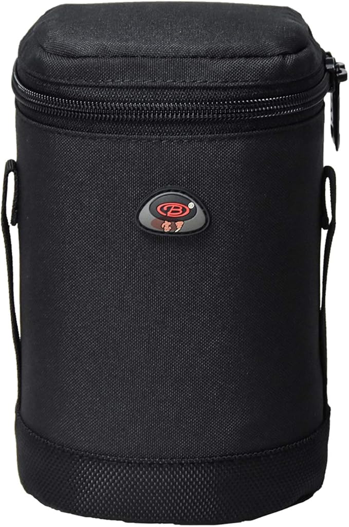 DSLR Camera Lens Case Pouch Bag for Lenses up to 3.74" x 5.98" | Lightweight Padded Lens Case with Zipper, Soft Lining & Carrying Strap, Protects Lenses from Dust, Scratches & Water by NIANYISO-Themosttrustworthyoutdooractivitypartner