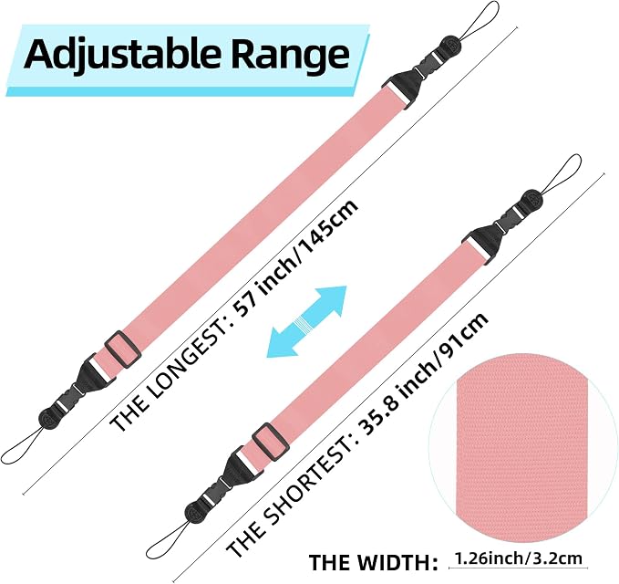 Adjustable Camera Strap for Polaroid, iPad Strap Nylon Neck Lanyard | for iPad/Samsung Tablet Case,Camera Binocular Crossbody Laptop Luggage Bag - Image 2