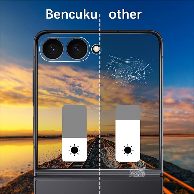 2+2 Pack Privacy Screen Protector for Samsung Galaxy Z Flip 8 | Anti Spy Tempered Glass, with Camera Lens Protector, Anti Scratch, Bubble Free - Image 4
