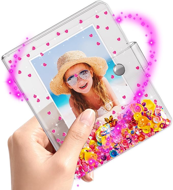 Small Photo Album 2x3 for Instax Mini Series Instant Film, 3 Inch Mini Photo Album for Polaroid Snap, Gift for 3~10 Year Old Girl, Stocking Stuffers (Holds 60 Photos) by Aocii