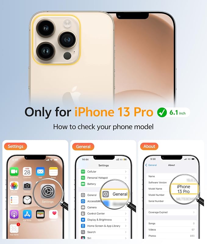 FNTCASE for iPhone 13 Pro Case, Fit for Magsafe, Screen Protector | Full Camera Protection, Translucent Matte, 14FT Military Grade Drop Proof, Shockproof Protective Phone Cover, Desert Gold - Image 2