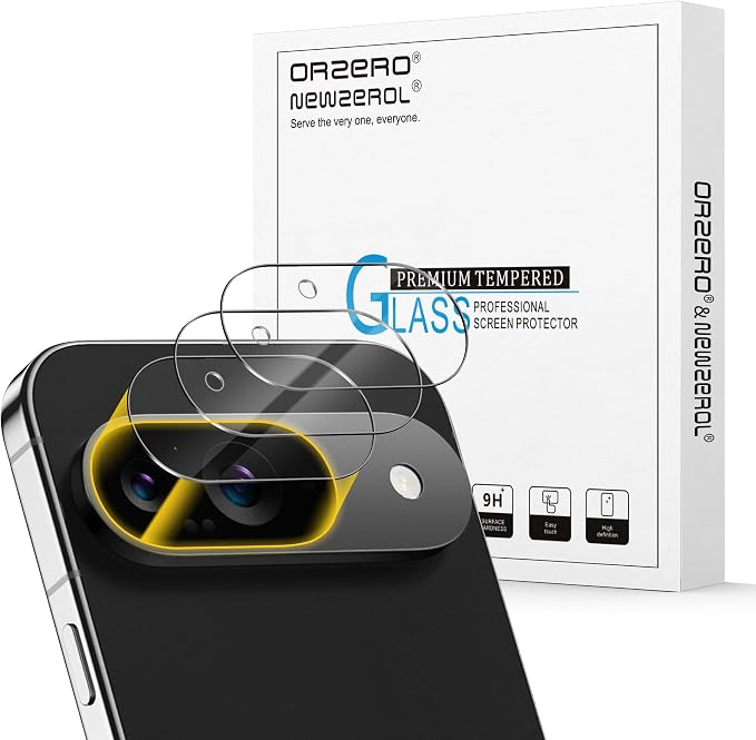 Orzero (3 Pack) Camera Lens Protector Compatible for Google Pixel 9 (6.3 inch) Protector de Cámera Case Friendly Tempered Glass 9H High Definition Microphone Cutout Anti-Scratch by JumpIntoOrzeroLet%E2%80%99sExploreLikeNeverBefore