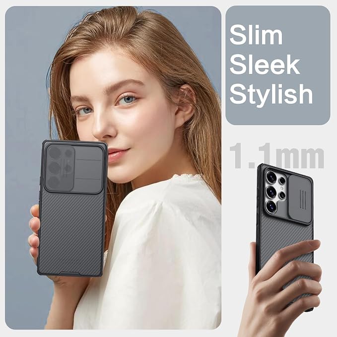 Nillkin for Samsung Galaxy S26 Case with Camera Cover, [Lens Protection] Mil-Grade Shockproof Protective Bumper Hard Cover Slim Phone Case for Galaxy S26 Cases Clear Black - Image 6
