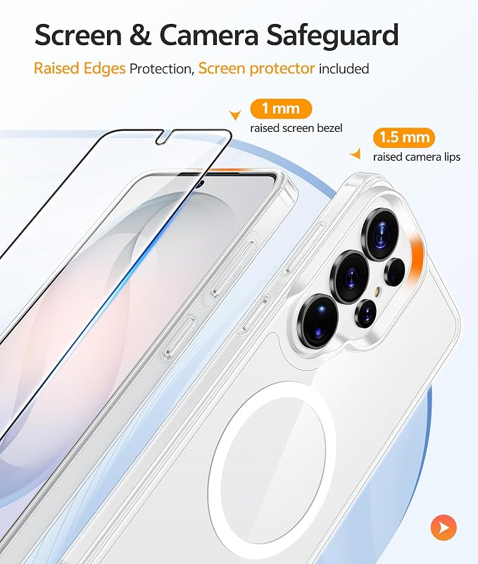 FNTCASE for Samsung Galaxy S26 Ultra Case Clear, Fit for Magsafe | Screen Protector, Anti Yellowing Magnetic Back, 14FT Military Grade Drop Protection, Shockproof Protective Phone Cover - Image 4