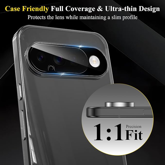 4 Pack Camera Lens Screen Protector Compatible with Google Pixel 11 Pro XL | 9H Tempered Glass Camera Lens Cover, Case Friendly, High Definition, Scratch-Resistant(Not for 11/11Pro) - Image 6