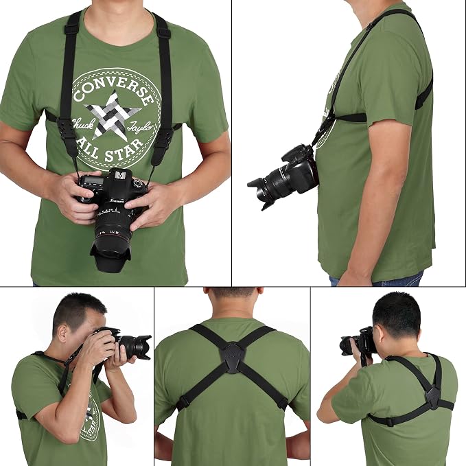 Vigorport Camera Strap, Cross Shoulder Straps, Quick Release Chest Harness | for Binoculars, Rangefinders, Harness Strap Compatible with Canon, Nikon, Sony and DSLR SLR Cameras - Image 2
