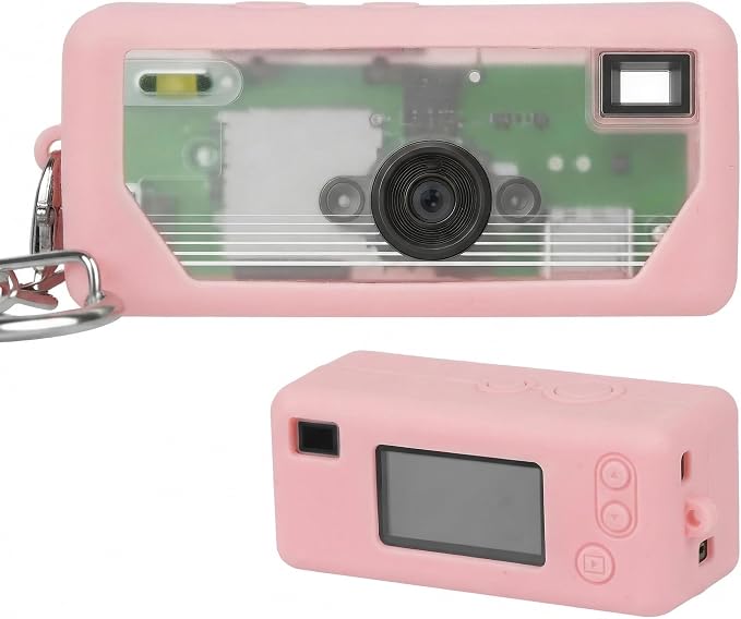 Silicone Case for Kodak CHARMERA Millennium Keychain Mini Digicam Blind Box | Soft Keychain Camera Sleeve, Precise Cutouts, Case-On Charging & SD Card Access, For Collectors & Daily Carry, Pink by paiyule