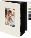 Small 4x6 Photo Album 24 Pockets Linen Cover Beige | Linen Cover, Front Window, Portable Mini Picture Book, Travel Wedding Memories by Remowith