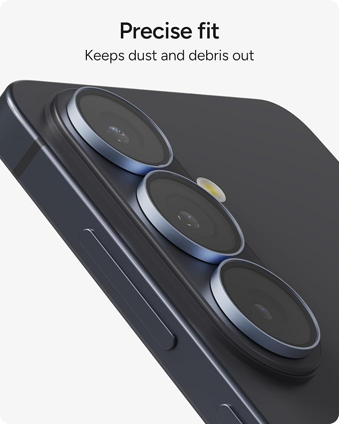 ZAGG Glass Elite Samsung Galaxy S26 Camera Lens Protector - Blue, Anti-Reflective, 5X Stronger Impact & Scratch Resistant Aluminosilicate Glass - Easy Installation, Smudge-Free Surface - Image 8
