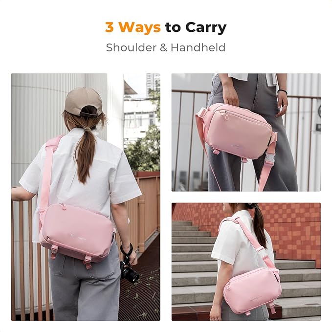 K&F CONCEPT 2 in 1 Camera Sling Bag, Everyday Shoulder Bag | Multifunction Photography Compact Crossbody DSLR Portable Bag, Compatible for Canon/Nikon/Sony, BS01 - Image 6