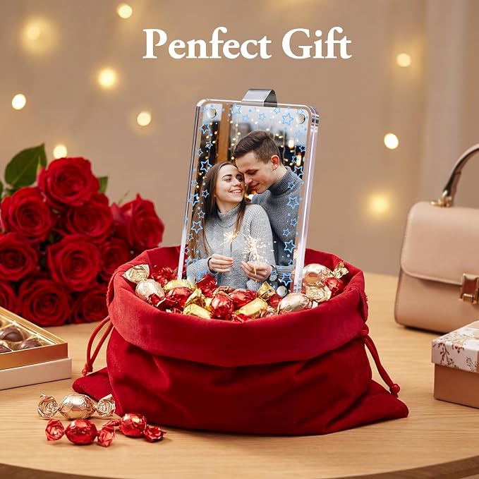 CoBak 2 Pack Acrylic Car Photo Holder, Magnetic Personalized Car Visor Clip, Car Accessories & Car Decor, Romantic Valentine's Day Gift for Family & Couples' Personal Photos,Stars - Image 4