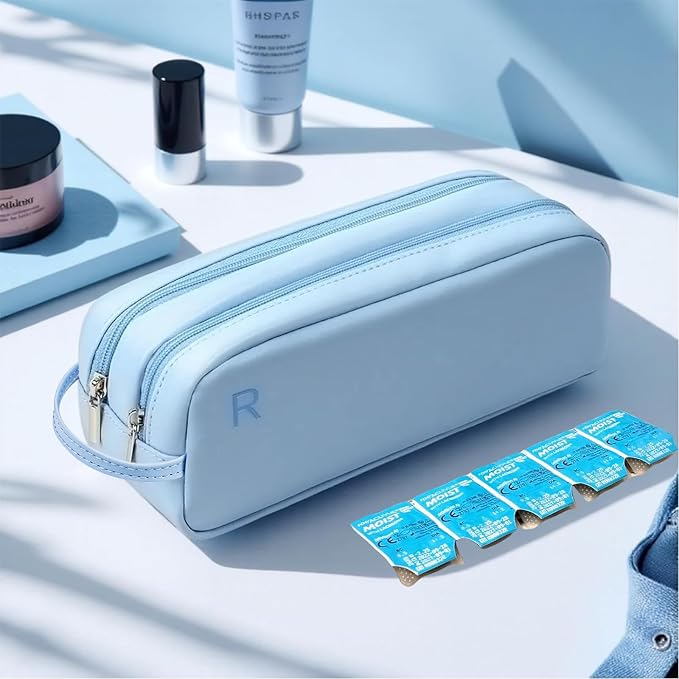 Daily Contact Lens Organizer case,Portable Storage Case for Disposable Daily Contact Lenses, Travel Storage Case with Clearly Labeled R & L, Storage up to 60 lenses (Blue) - Image 6
