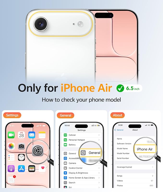 FNTCASE for iPhone Air Case, Fit for Magsafe, with Glass Screen Protector | Full Camera Protection, Translucent Matte, 14FT Military Grade Drop Proof, Shockproof Protective Phone Cover, Orange - Image 2