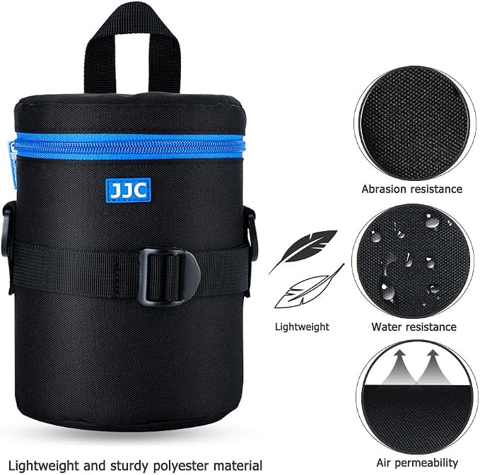 JJC Deluxe Lens Case Pouch Bag for Camera Lens Below 3.9" x 6.5"(D x L) | for Canon EF 24-70mm f2.8L USM, EF 50mm f1.2L USM, EF 85mm f1.2L II USM, Tamron SP 70-300mm f4-5.6 A005 Lens & More - Image 2