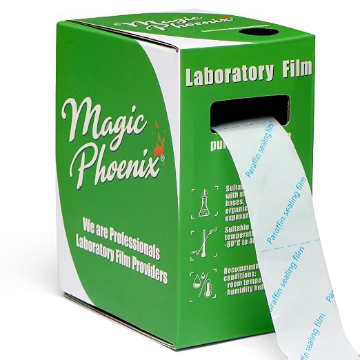 Paraffin Lab Sealing Film and Grafting Tape, 1.2 in x 591 in Self-Sealing Wrap for Plant Grafting, Petri Dishes, Test Tubes and Lab Use, BM-PSF-992, No Cutting Required by magicphoenix