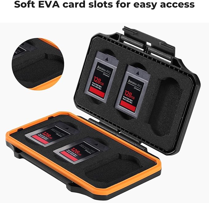 K&F CONCEPT 6 Slots XQD Cfexpress Type-B Card Holder, Water-Resistant | Memory Card Storage Carring Case, Shockproof Card Protection Box Organizer, PM03 - Image 4