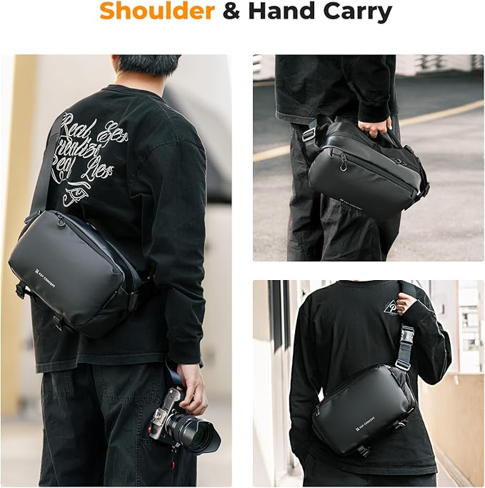 K&F CONCEPT Camera Sling Bag, Everyday Shoulder Crossbody Bag | Multifunction Photography Portable Bag, DSLR/SLR/Mirrorless Camera Case, Compatible for Canon/Nikon/Sony, BS01 - Image 8