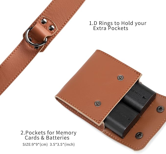 Dual Camera Harness Camera Straps Holster for Photographers Comfort Version | camera holster leather harnes spider holster camera belt camera harness for photographers leather harness camera neck strap - Image 4