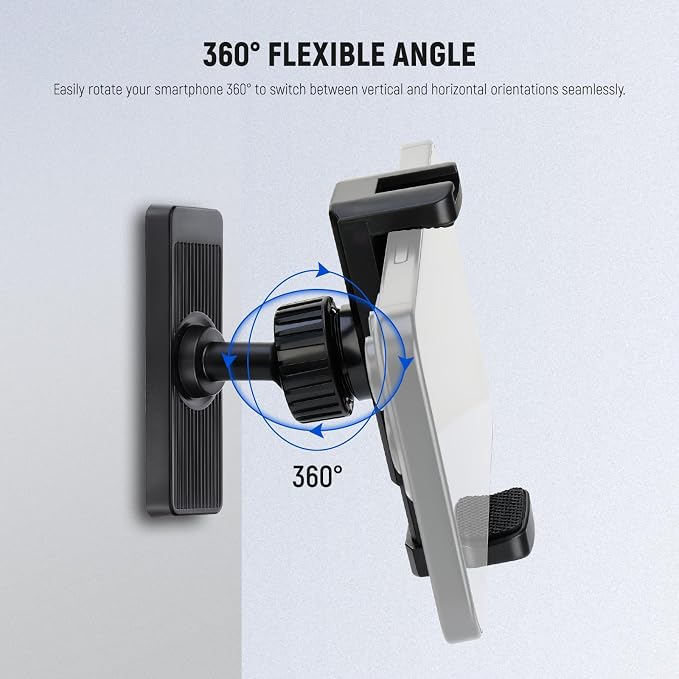 NEEWER Magnetic Phone Holder Mount Stand, Home Gym Workout Forklift Decor Stuff Essential Accessories Gear Compatible with iPhone Android Samsung for Women Men Girl Boy Video Recording, PA119 - Image 4
