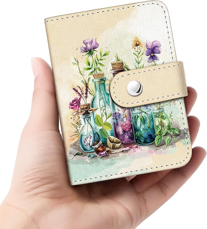 Magic Bottle Floral Small Photo Album for 2x3 In Films, 56 Pocket | Mini Cute Picture Book, Wallet Size, for Polaroid Fujifilm Instax Mini Instant Camera Printer, Kpop Photocard Binder Holders by Lebrocoli