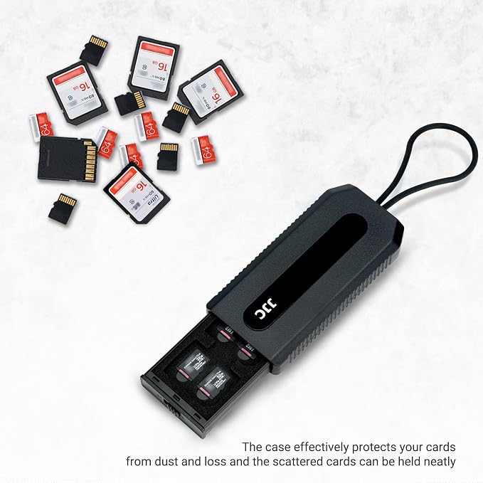 Portable Memory Card Case Holder for 6 SD SDHC SDXC Cards and 12 Micro SD TF Cards, Anti-Shock SD Card Case with Easy Push-Pull Design - Image 3