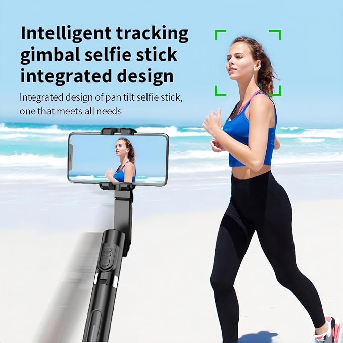 AI Tracking Gimbal Stabilizer for SmartiPhone - 360° Auto Face Follow, Bluetooth Remote, Anti-Shake Tripod for Vlogging/Live Stream, Metal Bracket with Gesture Control - Image 6