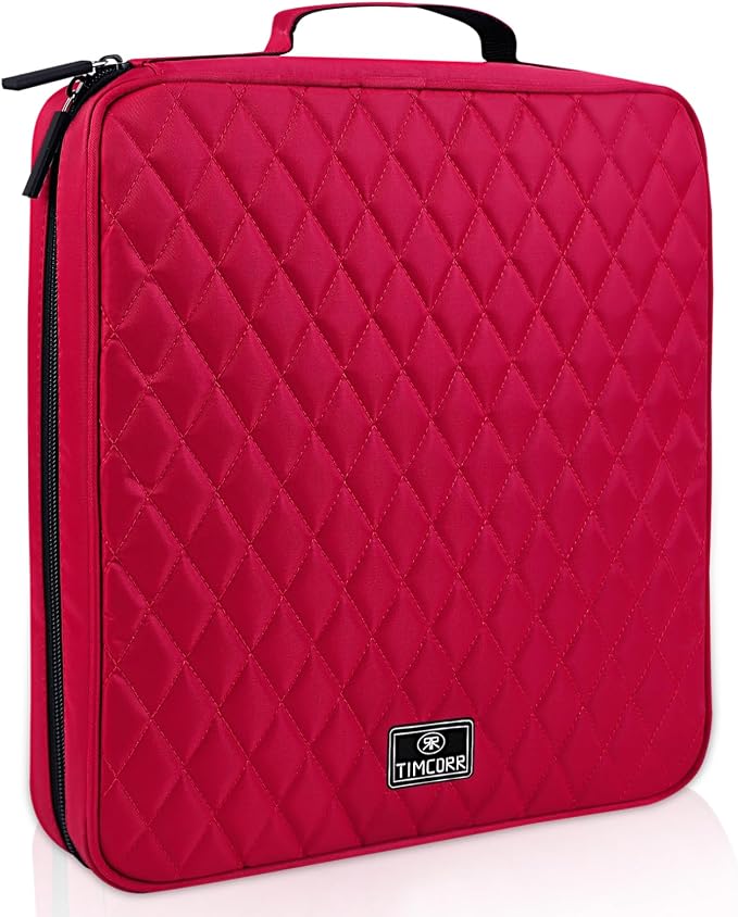 CD Case DVD Holder Storage: 160 Capacity DVD Cases Organizer Portable Wallet Storage - CD Plastic Protective Carrying Binder for Home Travel by TIMCORR