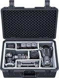Lykus PVC2 Hard Case with Dividers for Cameras,Lenses,DJI Mavic/Air/Mini | For Photo Cameras,Drones,Portable Cameras and Their Mixes,10 Removable Dividers,Mesh Pockets,IP67 Waterproof,Shockproof by Lykus