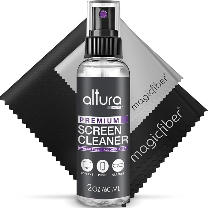 Altura Photo Screen Cleaner Spray Kit for Car, Laptop, Computer & MacBook | Great Touch Screen Cleaner for Phone, Tesla, iPad, OLED, TV, Monitors, Tablet & Mac Displays by AlturaPhoto