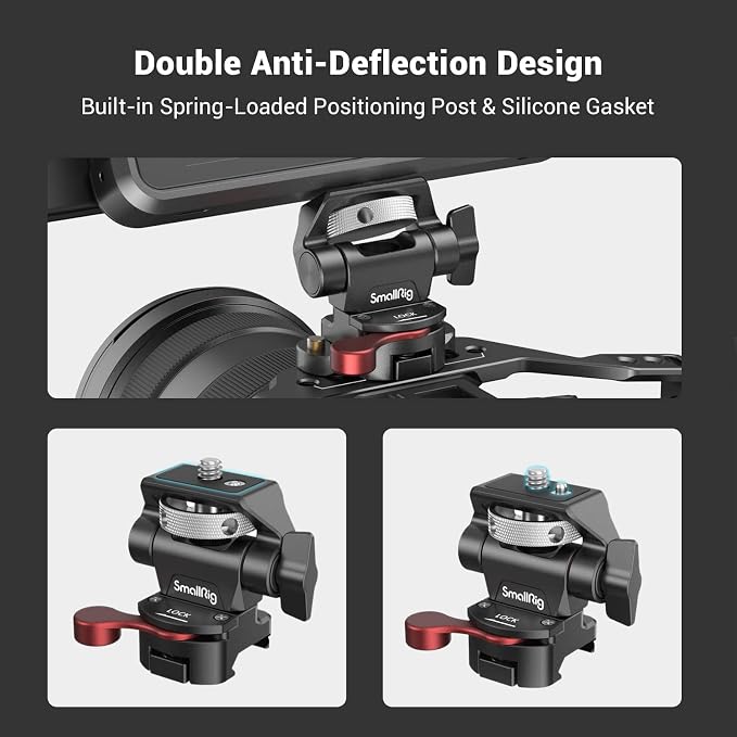 SmallRig Field Monitor Mount with NATO Clamp, Camera Monitor Holder for 5” and 7” Monitor, Swivel and Tilt Adjustable - 2906B - Image 4