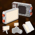 40W Portable LED Video Light, Rechargeable Fill Light with Mini Tripod | LEEKAI P40 6400mAh Bi-Color 120 Beads Camera Light with Soft Light Cover, 2500K-9000K TLCI 95+ CRI>95 Selfie Light for Vlog by Leekai