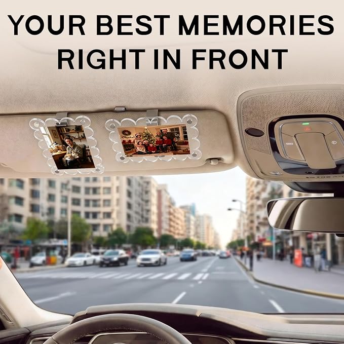 10 Packs Magnetic Car Picture Holder for Visor Car Photo Holder | with Clips for Easy Display Visor Clip Photo Frame for Photos Personalized Car Decor Accessories Gift 2.36 × 3.54 inch - Image 4