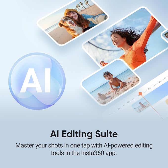 Insta360 Flow 2 Pro Vlog Bundle White - Foldable AI Phone Gimbal, Track in 200+ Apps with Apple DockKit, 360º Pan Tracking, Built-in Tripod/Selfie Stick, Remote Control, Spotlight/Backpack Mount - Image 8