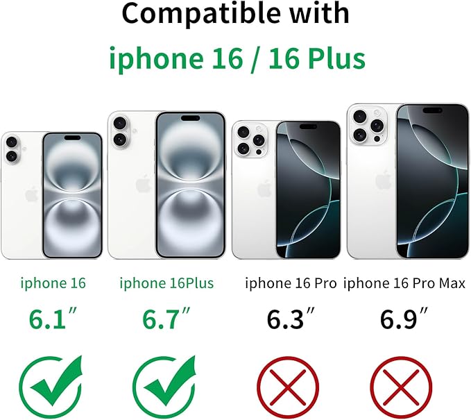 Designed for iPhone 16 and 16 Plus Camera Lens Protector, Metal Lens Cover 9H Tempered Glass Camera Cover Anti Scratch Shockproof Screen Protector - Image 2