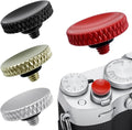 SDTC Tech 4 Pcs Fuji Shutter Release Button Accessories | Copper Camera Soft Shutter Button Fits for Fuji X-T3 X100 X100S X-T10 X-T20 X-T30 Xpro1, 4 Color (Red/Black/Silver/Golden) by SDTCTech