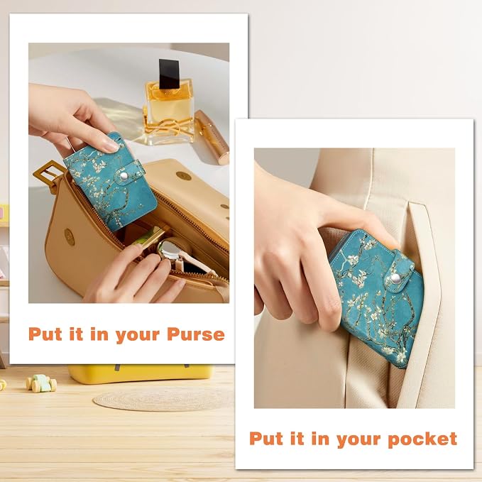 Fintie Mini Photos Album Book for 2x3 Inch Films - 52 Pockets Small Albums | For Fujifilm Instax Mini, Polaroid Hi-Print Pictures, Portable Kpop Photocard Holder, Travel Memory Book, Blossom - Image 7